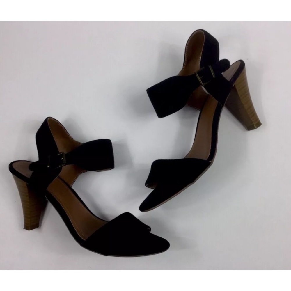 Black strappy Cuban heels